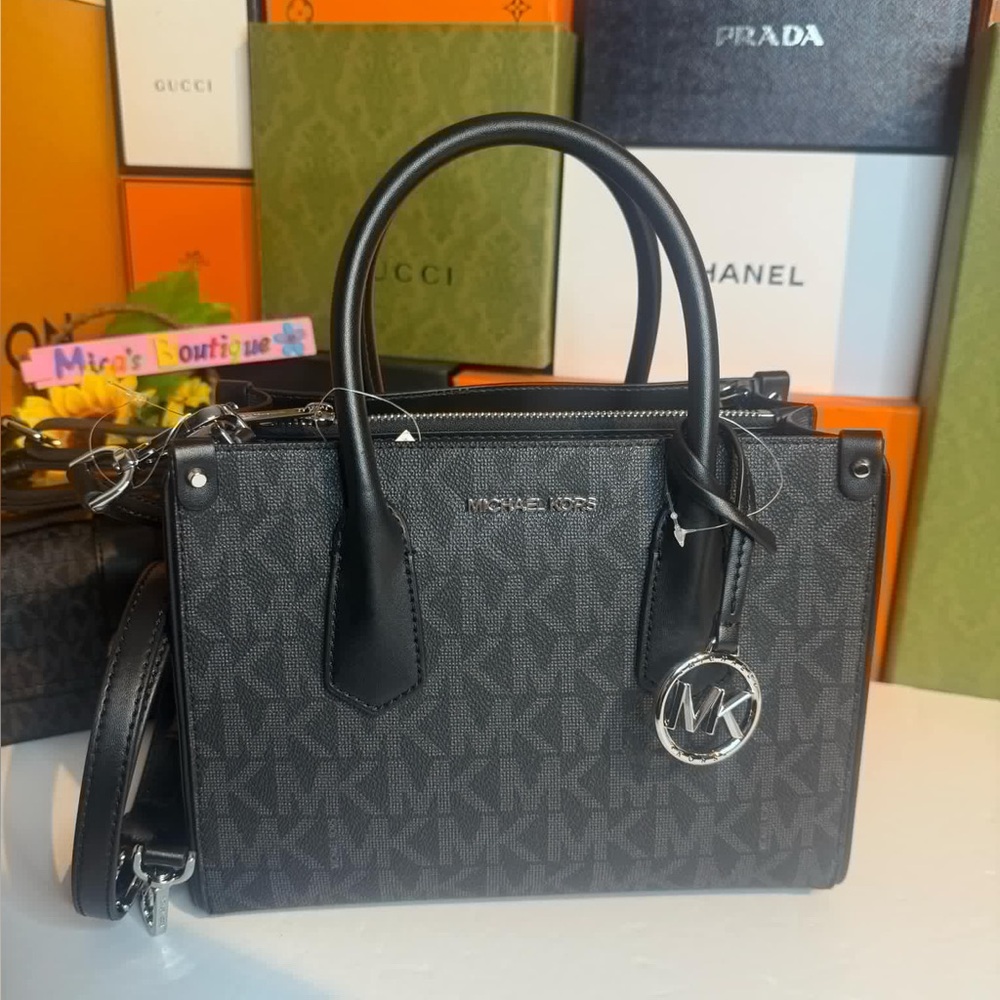 Michael Kors Black and Gray Satchel